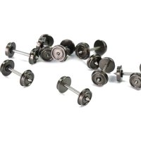 Evemodel 12pcs/24pcs Model Trains HO Scale 1:87 33" DC Metal Wheelset DC Wheel set C8725