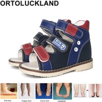 Ortoluckland Children's Sandals Kids Leather Summer Shoes For Girls Boys Toddler Flatfeet Orthopedic Footwear1 2 3Years Old image 4