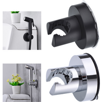 Vacuum Suction Cup Bidet Sprayer Bracket No punch Shower Head Holder Removable Wall Mount Holder ABS Bathroom Accessories Black