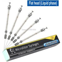 1pcs lab 0.5ul to 1000ul liquid phase Microliter Syringes with flat head, Laboratory chromatographic Microinjector