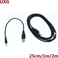 25cm 1M 2m DC 5.5mm Power Adapter Plug USB Convert To 5.5*2.1MM 2.5mm DC Barrel jack 5V Jack With Cord Connector short 2A Cable