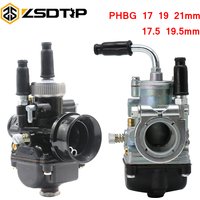 ZSDTRP-Carburateur de course noir Dellorto PHBG DS AD, chaîne DIO G 50cc 90cc BWS100 pour Puch Yamaha Zuma moto, 17mm 19mm 21mm