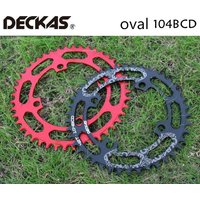 DECKAS Round Oval 104BCD 40/42/44/46/48/50/52T Mountain Bicycle Chainring MTB Bike For Shimano 8-12S Crankset Aluminum Crown