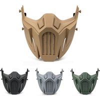 Tactical Airsoft Mask Outdoor Paintball Half Face Iron Warrior Protective Mask Shooting Protection Mouth Mask Hunting Equipment