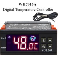 7016A Digital Temperature Controller 220V 30A with High-Power Temp Control Thermostat Heating Cooling NTC Sensor