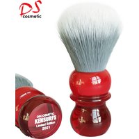Dscosmetic Kensurfs soft hair shaving brush with Red resin handle and Gray synthetic hair for man wet shave