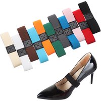 1 Pair High Elastic Shoe Straps Hold Loose High Heels Shoes Band Anti-loose for Girls Women Shoes Belts Solid Color Shoelaces