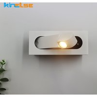3W Embedded LED Wall Lamp 350 Degree Rotation Adjustable Angle Bedroom Bedside Reading Light Recessed Foldable Home Decor Sconce