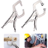C Clamp weld Clip Woodwork Alloy Steel Pad Wood Work Grip Vise Lock Jaw Swivel Pincer Tong Tenon Locator Hand Tool Fix Plier
