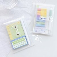 2pcs Mini Transparent File Folder 11*15cm A6 Storage Bag Case for Memo Notes Stickers Documents Waterproof Office School F913