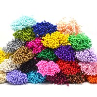 2-3mm 300pcs/lot Multi-Color Pearl Stamen Hand Cotton Thread Gypsum Pearlescent Flower Core Artificial decoration For Cake Tools