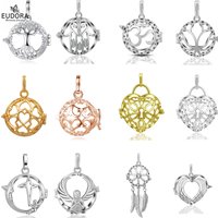 EUDORA 20mm Harmony Bola Tree of life Locket Cage Pendant Star Angel wings OM Lockets Charm 11 style Pendants for Wholesale