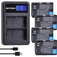 2650mAh LP-E6 LP-E6N LP E6 Battery + LCD USB Dual Charger for Canon EOS 6D 7D 5D Mark II III IV 60D 60Da 70D 80D 5DS R XC10