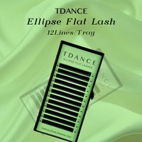 TDANCE Ellipse Flat Lashes Matte Split Tips Shaped Individuelle Naturwimpernverlängerung für Profisbedarf