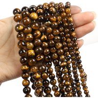 AAAAA Natural Stone Beads Yellow Tiger Eye Stone Round Loose Beads For Jewelry Making DIY Bracelet 14inch/Strand 4/6/8/10/12mm