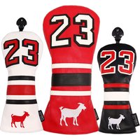 PU Leather Number 23 Golf Club Headcover Set Golf 460CC Driver and FW Fariway Wood Hybird Cover