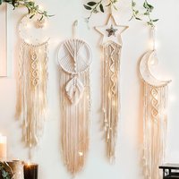 Makramee Traumfänger Boho Home Decor Mond Ramadan Dekoration Makramee Wandbehang Baby Nordic Raumdekoration für Kinder Kinderzimmer