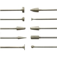 10pcs mixed dental lab tool 2.35mm shank HP diamond burs Diamond grinding head Denture jade Emerald polishing