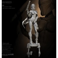75mm Resin figure model kits Modern female soldier self-assembled TD-2983