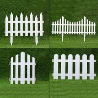 White PVC Plastic Fence Garden Fencing Trellis Easy Installation Edging Fence European Style For Driveway Gates Christmas Tree