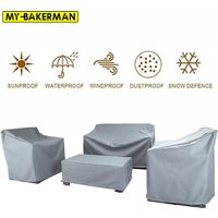 68 size silver garden patio protective cover Oxford cloth furniture dust cover rattan table and chair sofa waterproof rain cover