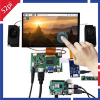 52Pi 7 Inch 1024x600 Capacitive Touch Screen DIY Kit(with speaker) With 3D Printer Case For Raspberry Pi / PC/ Jetson Nano