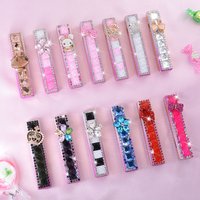 DIY Rhinestone USB Lady Lighter Personality Creative Custom Pattern Rechargeable Lighter Cigarette Accessories Small Gift