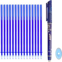 12/20Pc/Set Office Gel Pen Erasable Refill Rod Erasable Pen Washable Handle 0.5mm Blue Black Green Ink School Writing Stationery