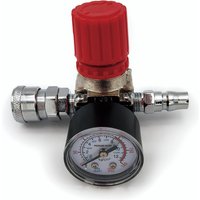1pc 180PSI 12 Bar Pressure Regulator Switch Control Valve with Gauges 1/4" For Air Compressor
