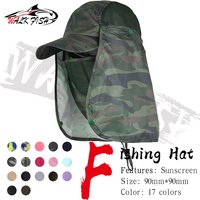 WALK FISH Fishing Hat Sun Protector Quick-drying Cool Face Neck Cover Protection Anti-UV Full Head Outdoor Sports Cap Headwaer