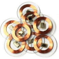 125KHz ID T5577 Writable Rewritable Copper Coil Transparent Coin Card Key RFID Proximity EM4305 Access Control Copy Clone