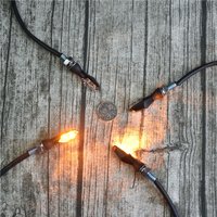 2pcs Retro Mini LED Motorcycle Turn Signal Light Super Bright Modified Aluminum Alloy Blinkers Flasher CE Certificate Indicators image 4