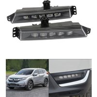 ZUK White Front Bumper LED Fog Light Reflector Foglight Foglamp For HONDA CRV CR-V 2017 2018 2019 2020 Daytime Running DRL Lamp