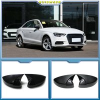 Couvercle de rétroviseur latéral de voiture pour Audi A3, S3, RS3, 8V, TFSI, TDI, étui à outils, brillant, fibre de carbone, style 2013-2020, 2 pièces
