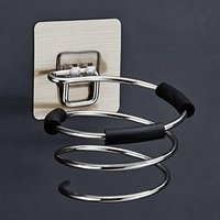 Haar Trockner Halter Gebläse Organizer Klebstoff Wand Montiert Nagel Kostenloser Kein Bohren Edelstahl Spirale Stehen Lagerung Für Bad