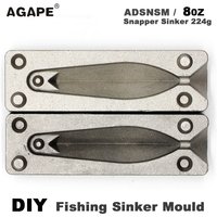 Agape DIY Fishing Snapper Sinker Mould ADSNSM/8oz Snapper Sinker 224g 1 Cavities