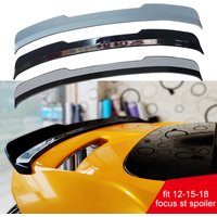 For Ford Focus ST MK3 Hatchback 4D Rear Extension Spoiler Small Cap ABS Tail Wing Carbon Fiber Car Accessories 2012 2013 -2018