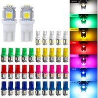 5pcs car LED bulb T10 W5W 194 LED signal light 12V 5050 white multicolor car side wedge trunk light car interior ceiling light