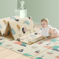 Folding Mat Children's Rug 180x200cm Waterproof Cartoon Baby Play Mat Xpe Foam Toddles Climbing Pad Games Toys Carpet with Bag