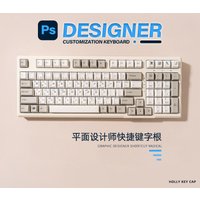 132 Keys/set PS Theme Keycap For MX Switch Mechanical Keyboard PBT Dye Subbed MAC WIN Retro Grey White Key Caps Cherry Profile