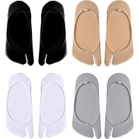 Summer Outdoor No Show Tabi Two Toe Socks Invisible Liner Boat Ankle Toe Socks for Women Ladies