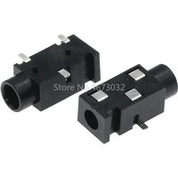 10Pcs 3.5 MM headphone jack audio jack PJ-320 3-line pin female connector SMD stereo headphones PJ-320B