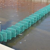 4.5m Shrimp Cage Fishing Net Catcher Trap Foldable Portable For Crab Crayfish Lobster Outdoors