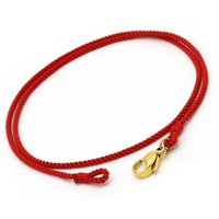 1.5mm Black Red Color Cotton Handmade Necklaces for Men Women Jewelry Cord Necklace Mens Gift Stainless Steel Gold Clasp Making