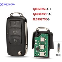 Jingyuqin-Coque de clé à rabat, pour VW Volkswagen Golf Passat Polo Jetta Touran Bora Sharan ASK 5FA009263-10 verrerie 0959753G 433mhz ID48