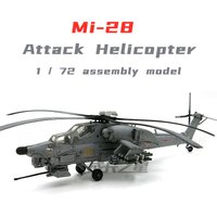 1/72 Airplane Mi-28 Havoc Anti-Tank Attack Helicopter Military Assembly Model Toys