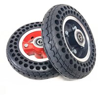 7 Inch 7x2 Hollow Tire Wheel For Electric Scooter Aluminum Alloy Hub E-Scooter Wheel Chair Truck Pneumatic Trolley Cart Wheel