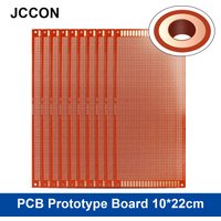 10Pcs PCB Prototype Board 10x22 cm Circuit Protoboard Universal DIY Matrix Single Row Continuous Hole Soldering Plate