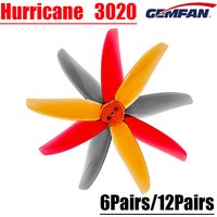 6/12 Paar Gemfan Hurricane 3020 3-Blatt-3-Loch-PC-Propeller 1,5 mm für RC FPV Racing Freestyle 3 Zoll Zahnstocher Cinewhoop Kanalisiert