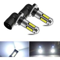 2x 881 H27 Led Bulb 30 4014smd Car Fog Lights Driving Day Running Lamp Automobiles Bulbs Super Bright Car Bulbs White H27W/2